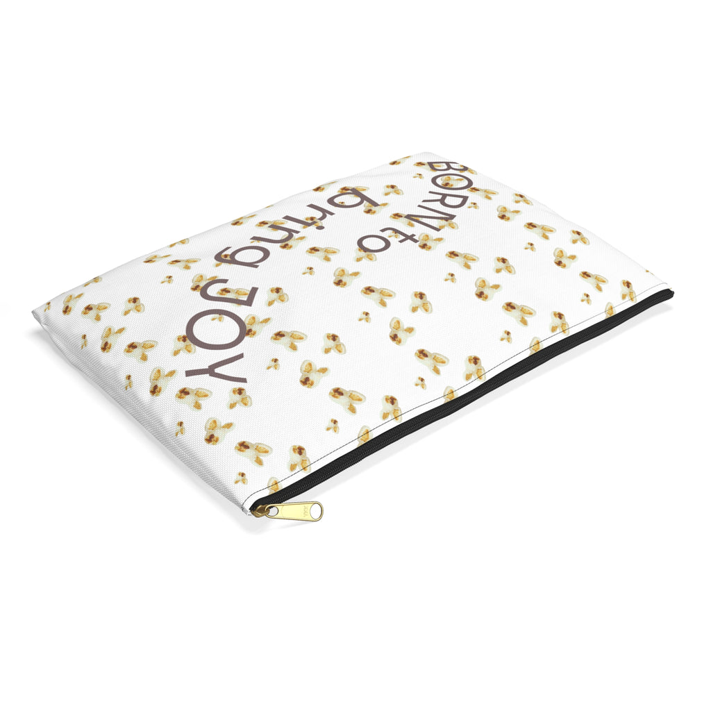 Accessory Pouch — "POPCORN money" Bunny Pattern little pouch