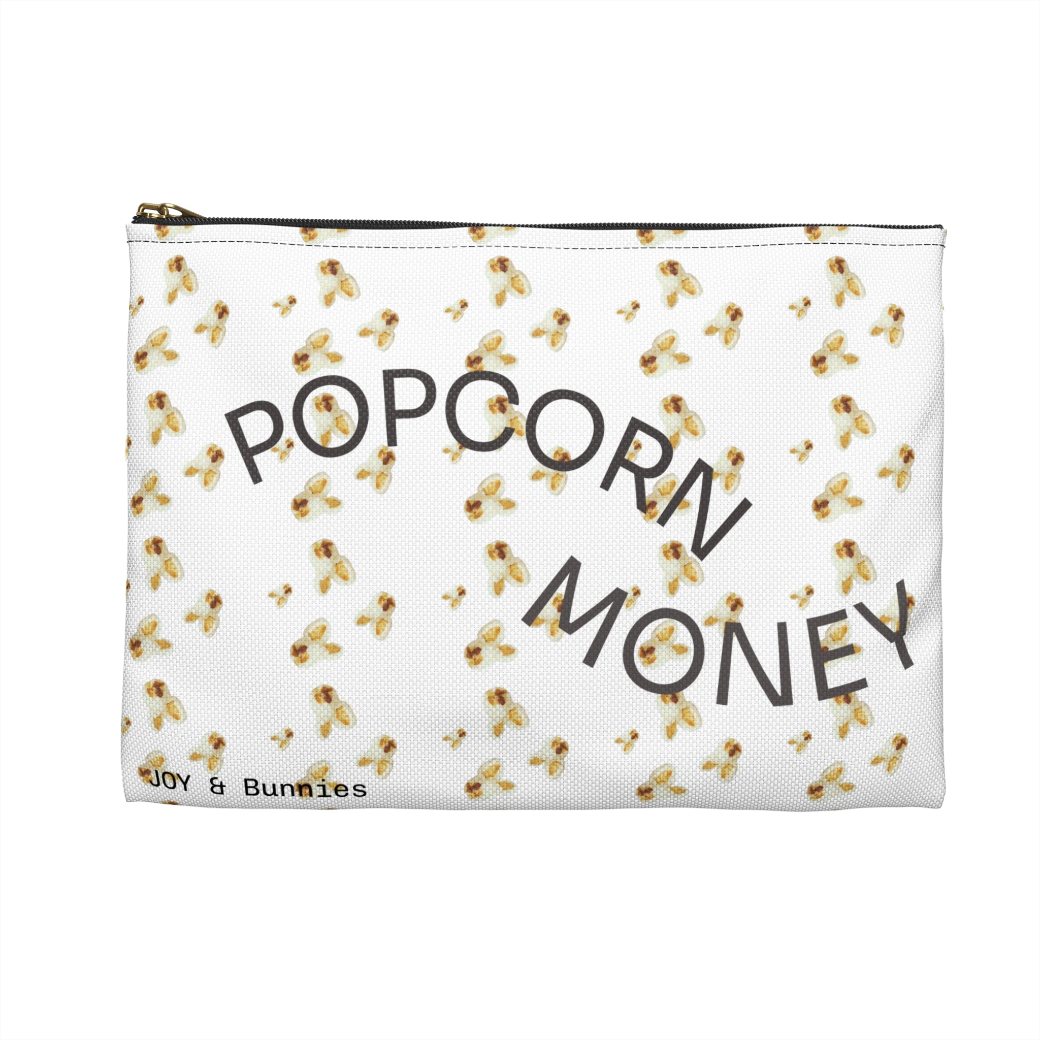 Accessory Pouch — "POPCORN money" Bunny Pattern little pouch