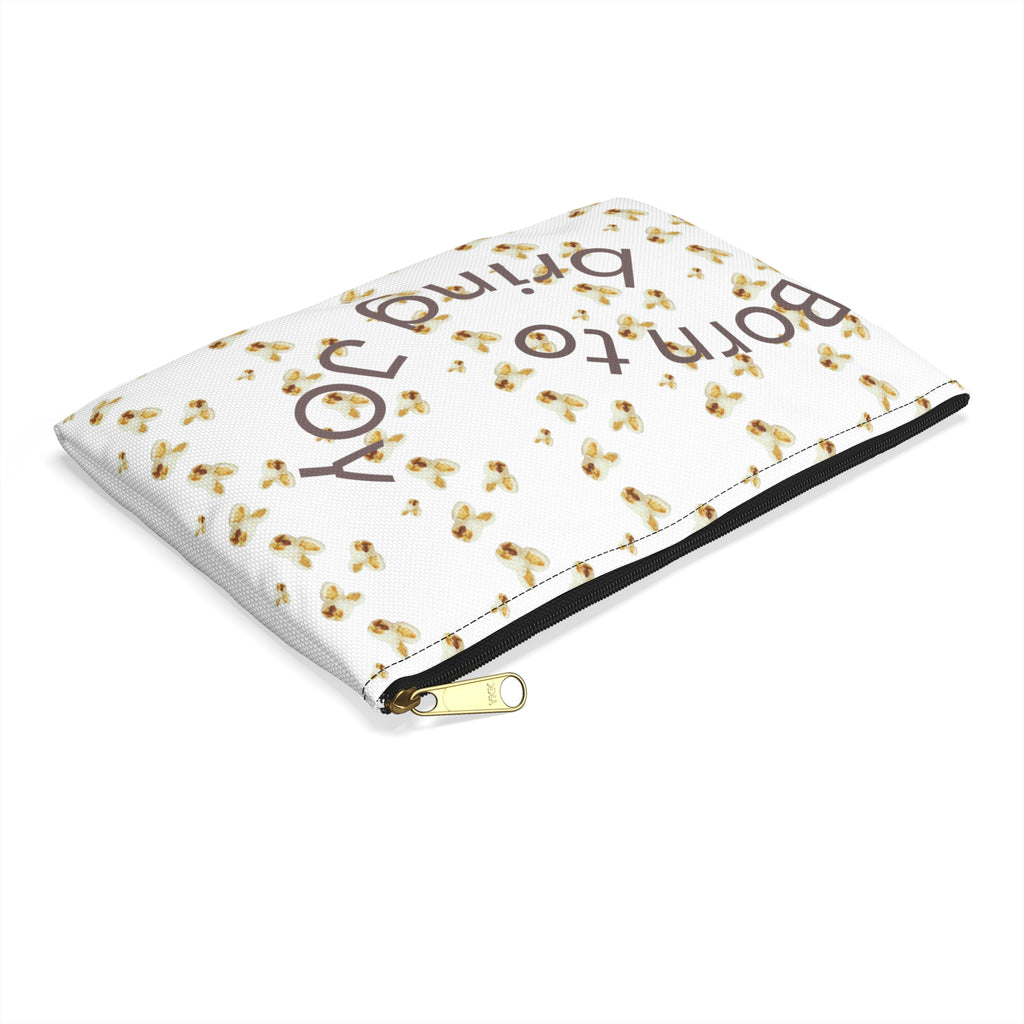 Accessory Pouch — "POPCORN money" Bunny Pattern little pouch