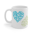 Butterfly Heart Mug — Colorful Butterfly Heart 11oz Ceramic Coffee Cup