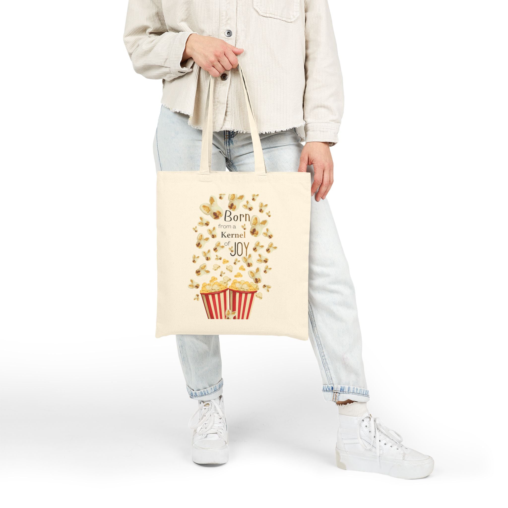 Tote Bag — "Popcorn" Bunny Canvas Tote
