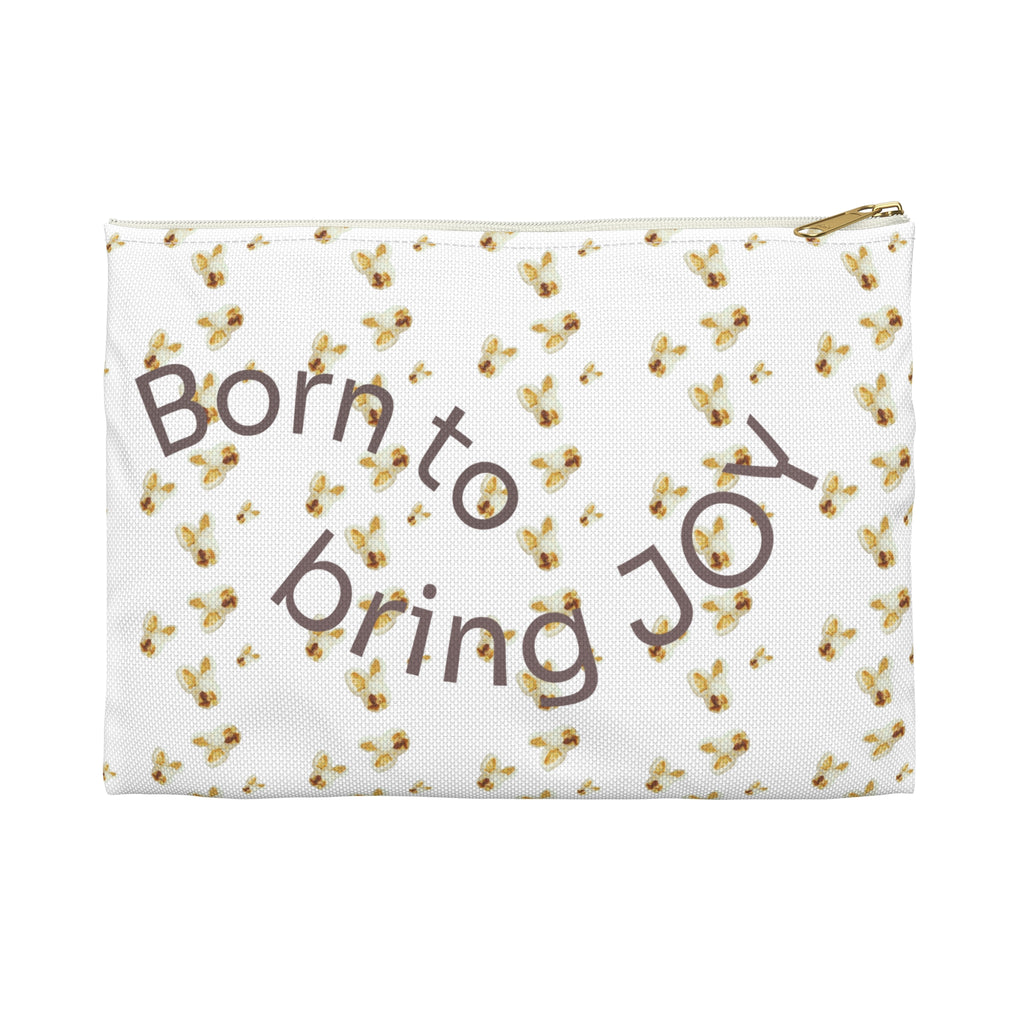 Accessory Pouch — "POPCORN money" Bunny Pattern little pouch