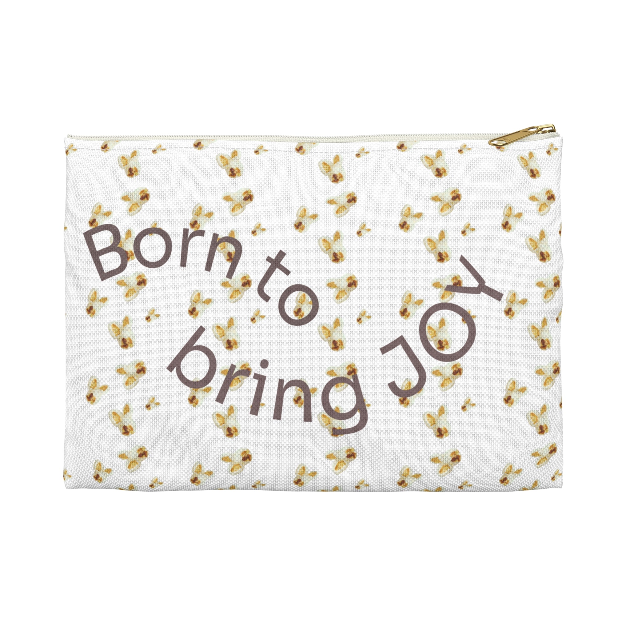 Accessory Pouch — "POPCORN money" Bunny Pattern little pouch