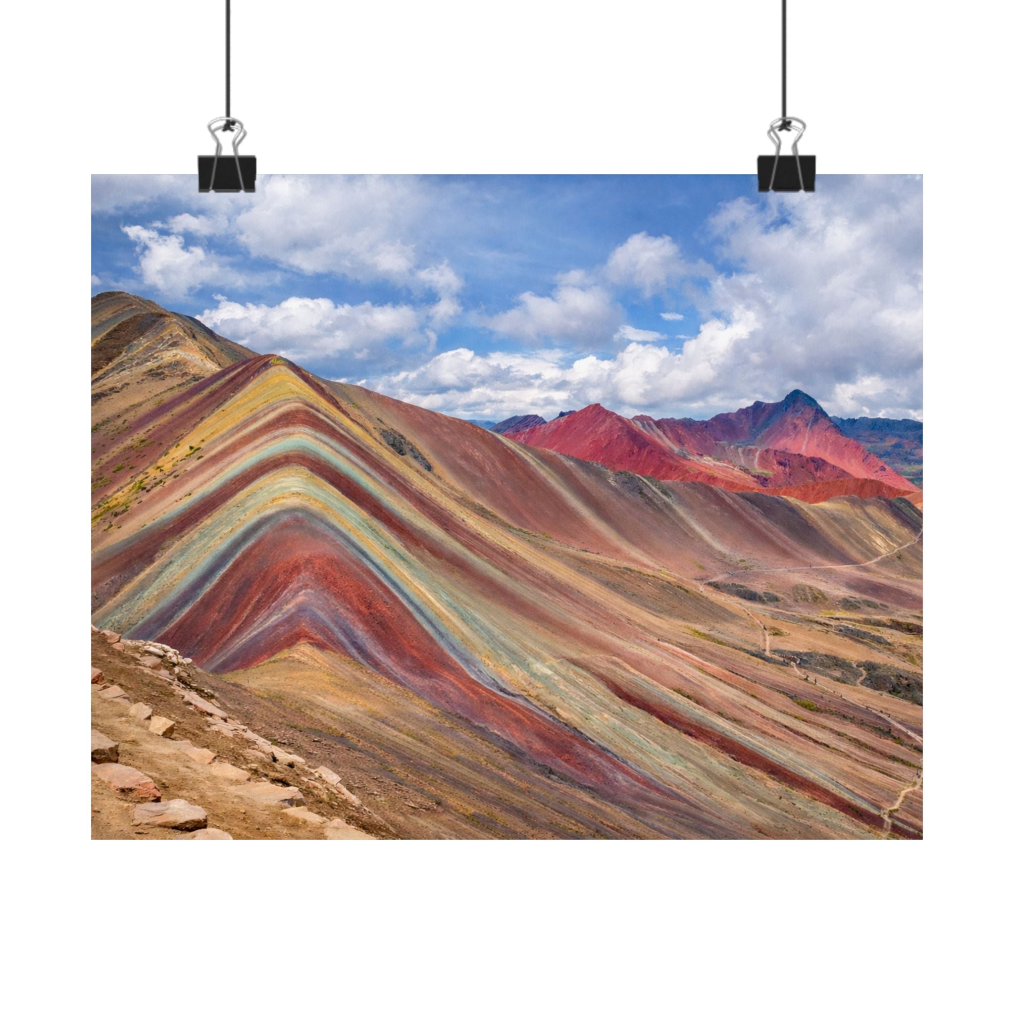 Rainbow Mountain Peru Matte Horizontal Poster — Wall Art Landscape