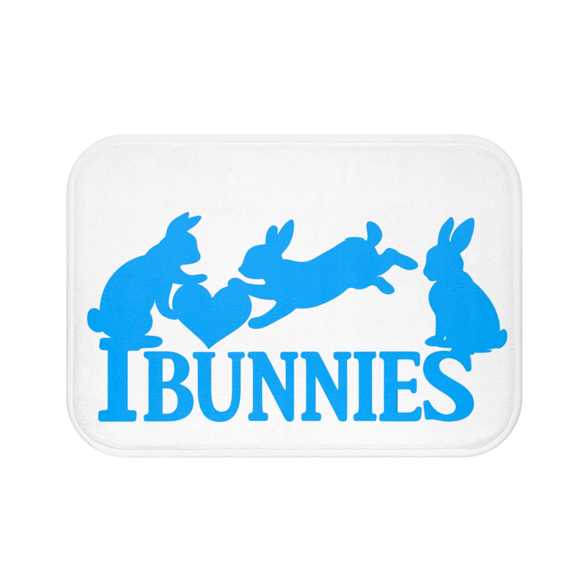 Bunny Love Bath Mat Turquoise