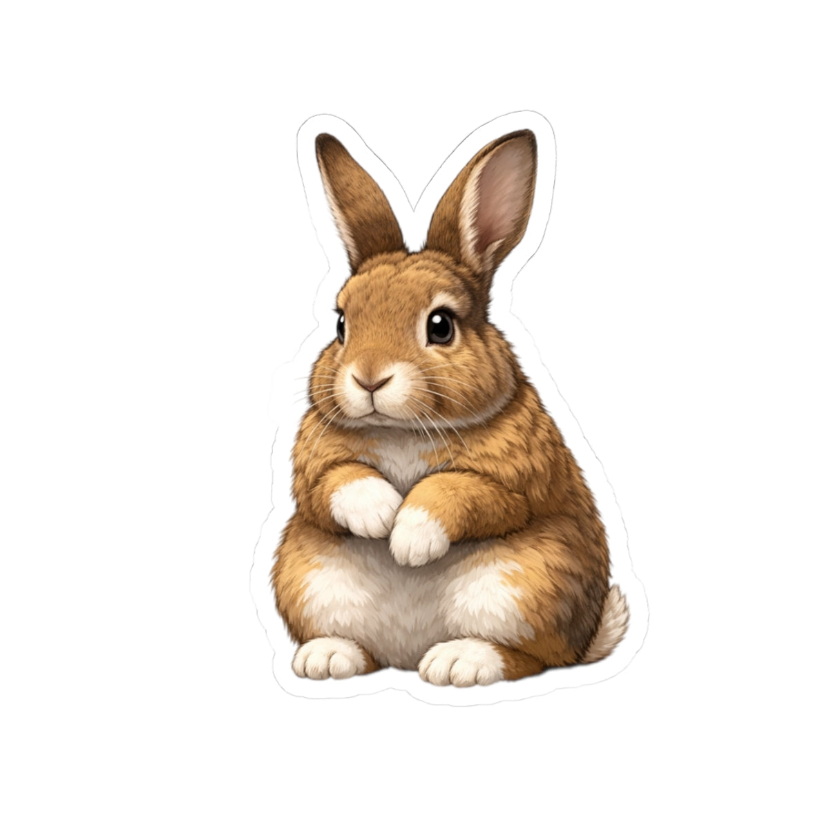 So Cute Bunny Kiss-Cut Sticker