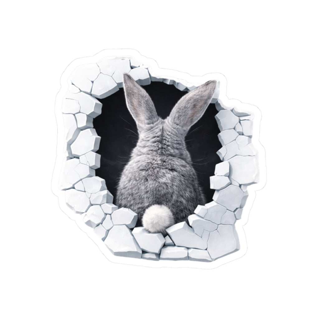 Bunny Funny Kiss-Cut Sticker