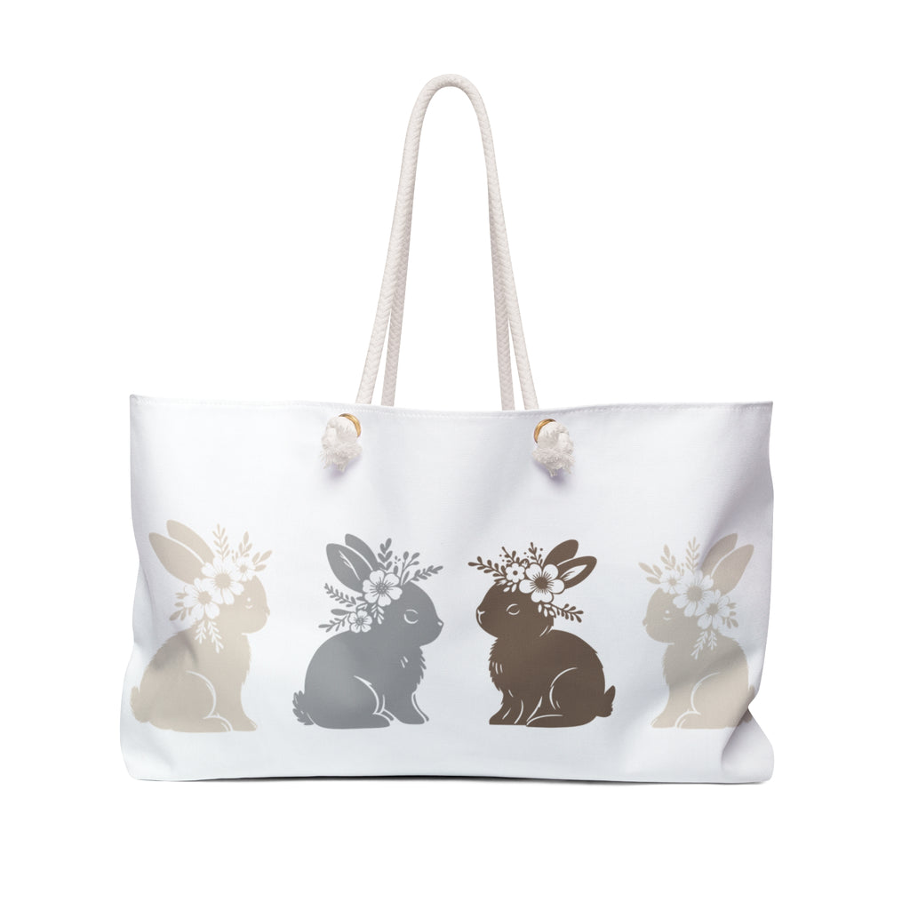 Rustic Bunny Weekender Bag — Everyday Tote for Travel & Weekend Getaways