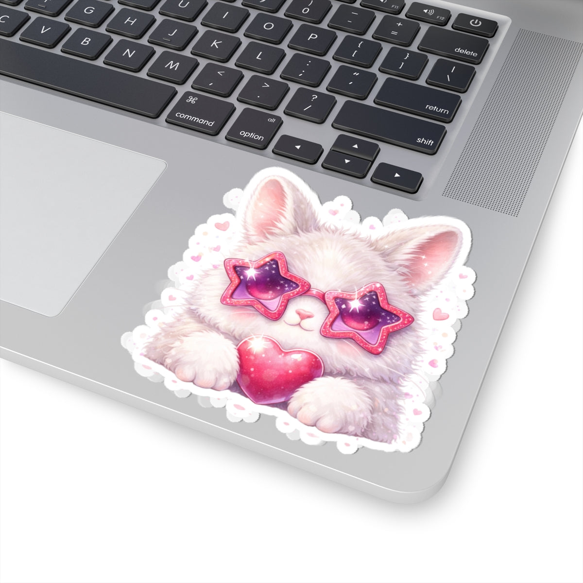 Adorable Bunny Kiss-Cut Sticker for Laptops, Water Bottles & Journals
