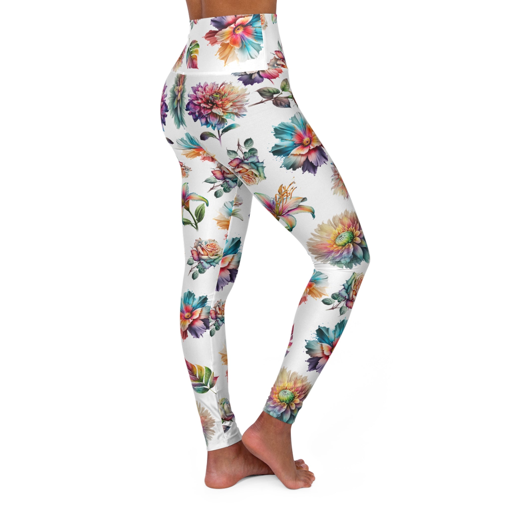 High Waisted Yoga Leggings  (AOP)