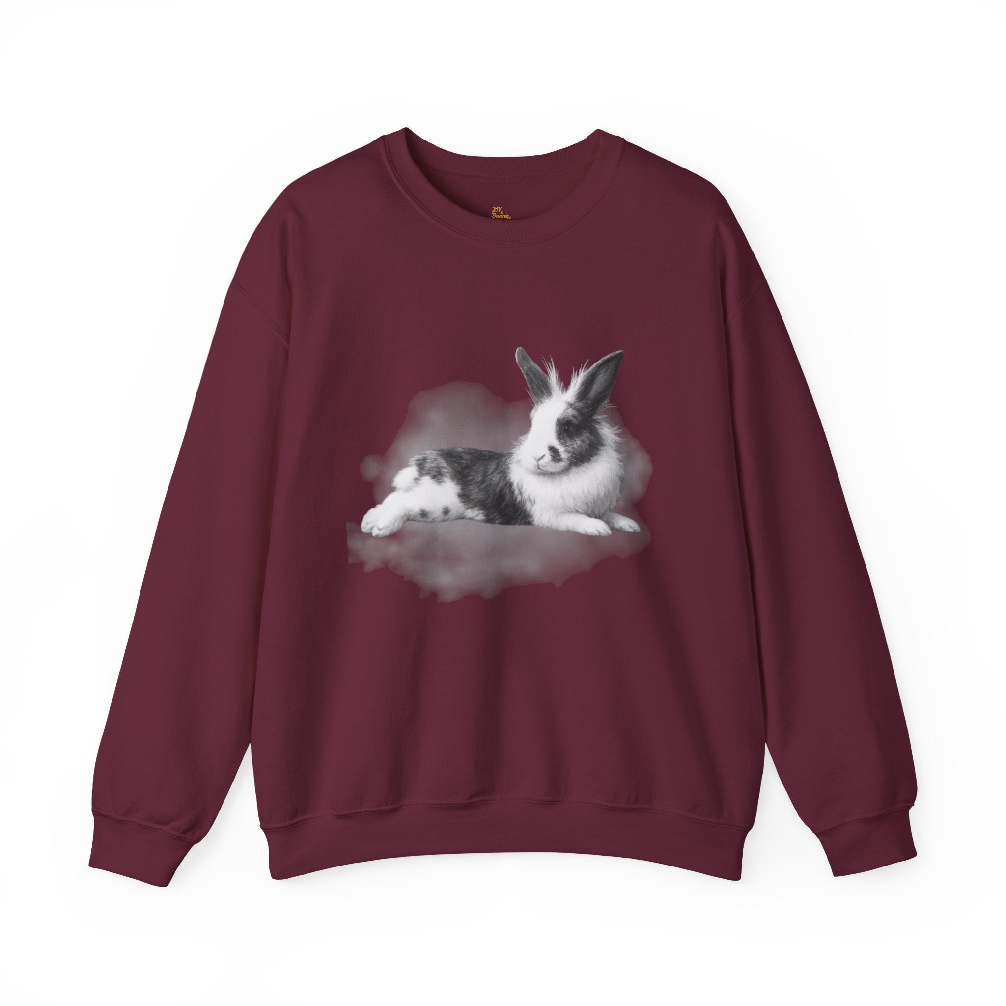 Black & White Bunny Portrait Crewneck Sweatshirt