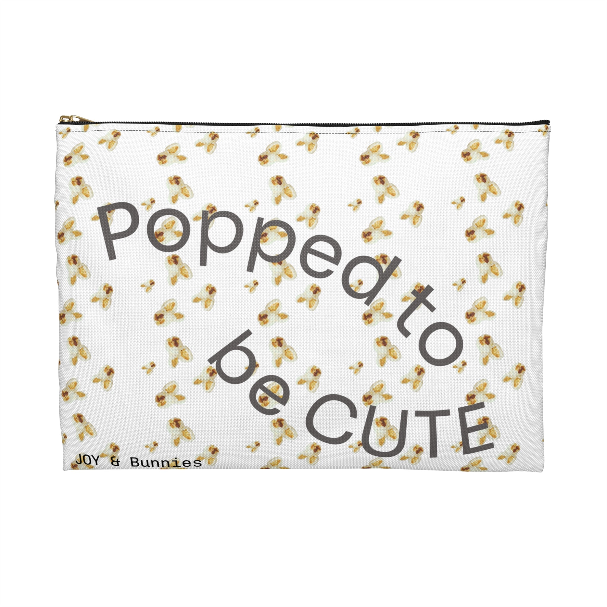 Accessory Pouch — "POPCORN money" Bunny Pattern little pouch