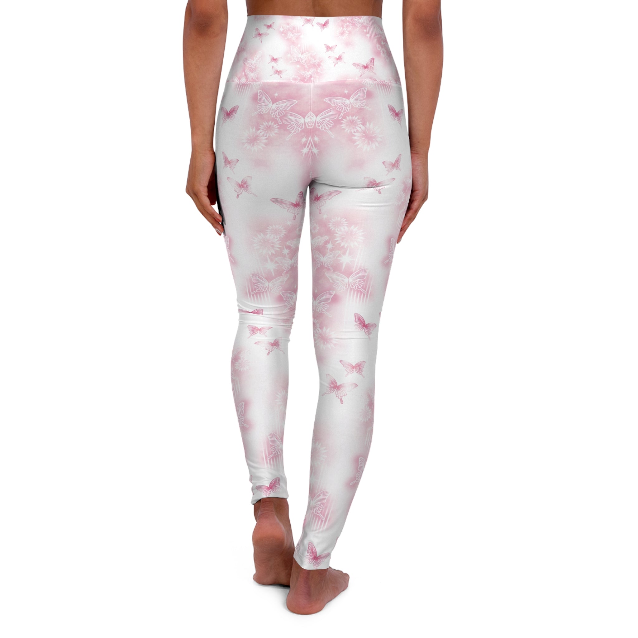 High-Waisted Floral Yoga Leggings All-Over Print
