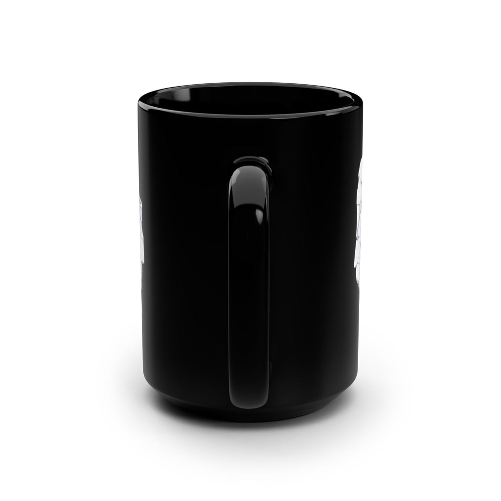 Bunny design 15oz Black Ceramic Mug