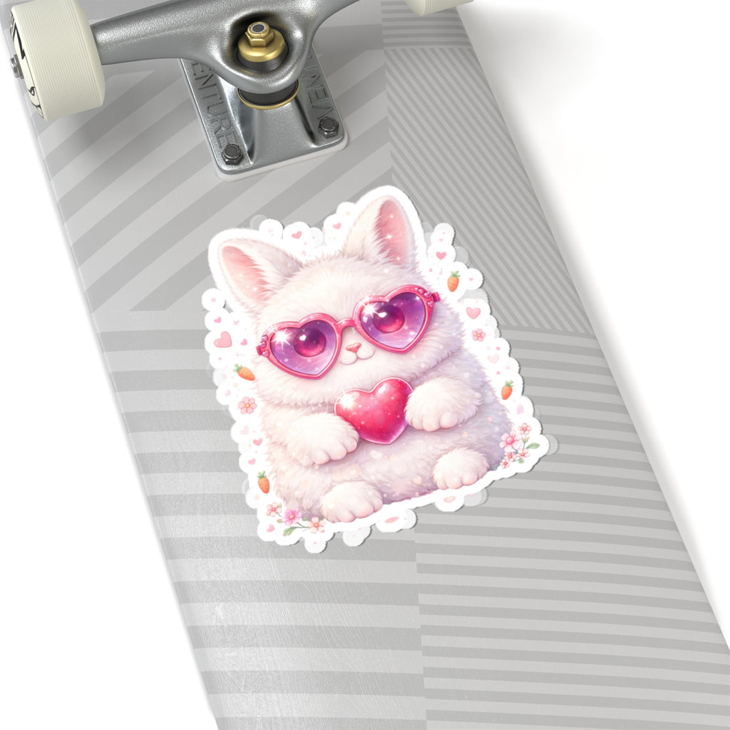 Cute Lovely Bunny Kiss-Cut Sticker