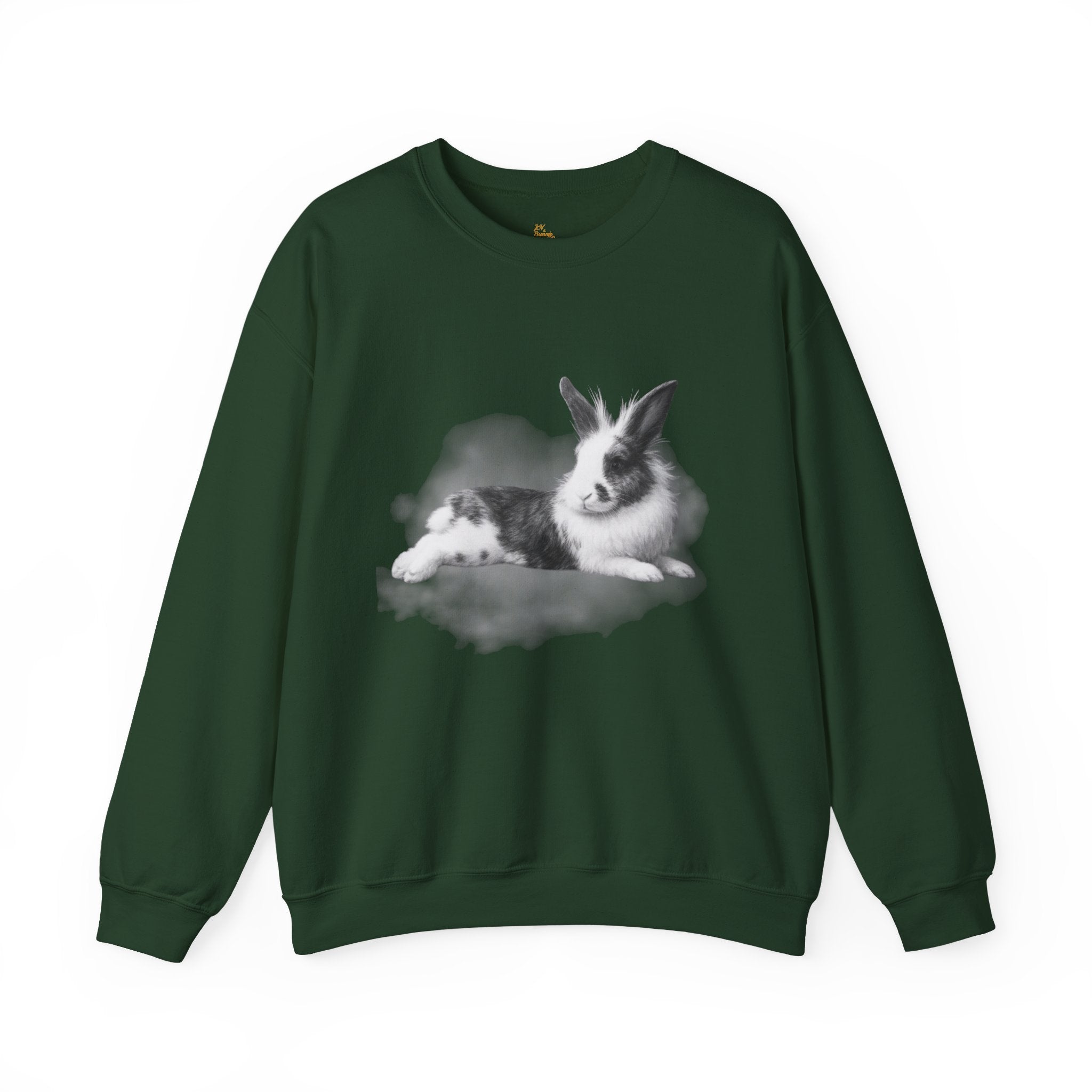 Black & White Bunny Portrait Crewneck Sweatshirt