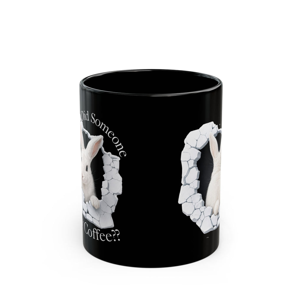 Bunny Ceramic Coffee Mug — Black 11oz & 15oz