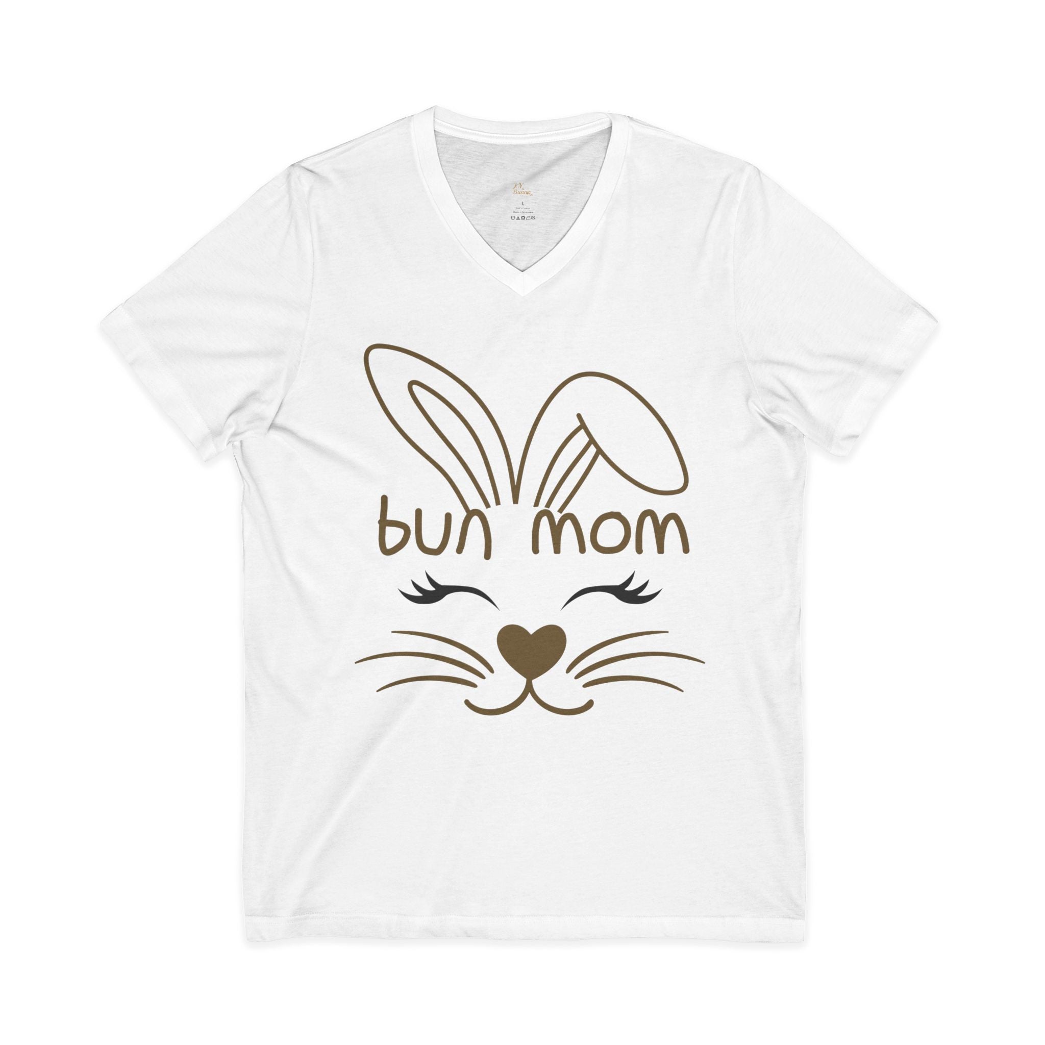 Bun Mom V-Neck Tee