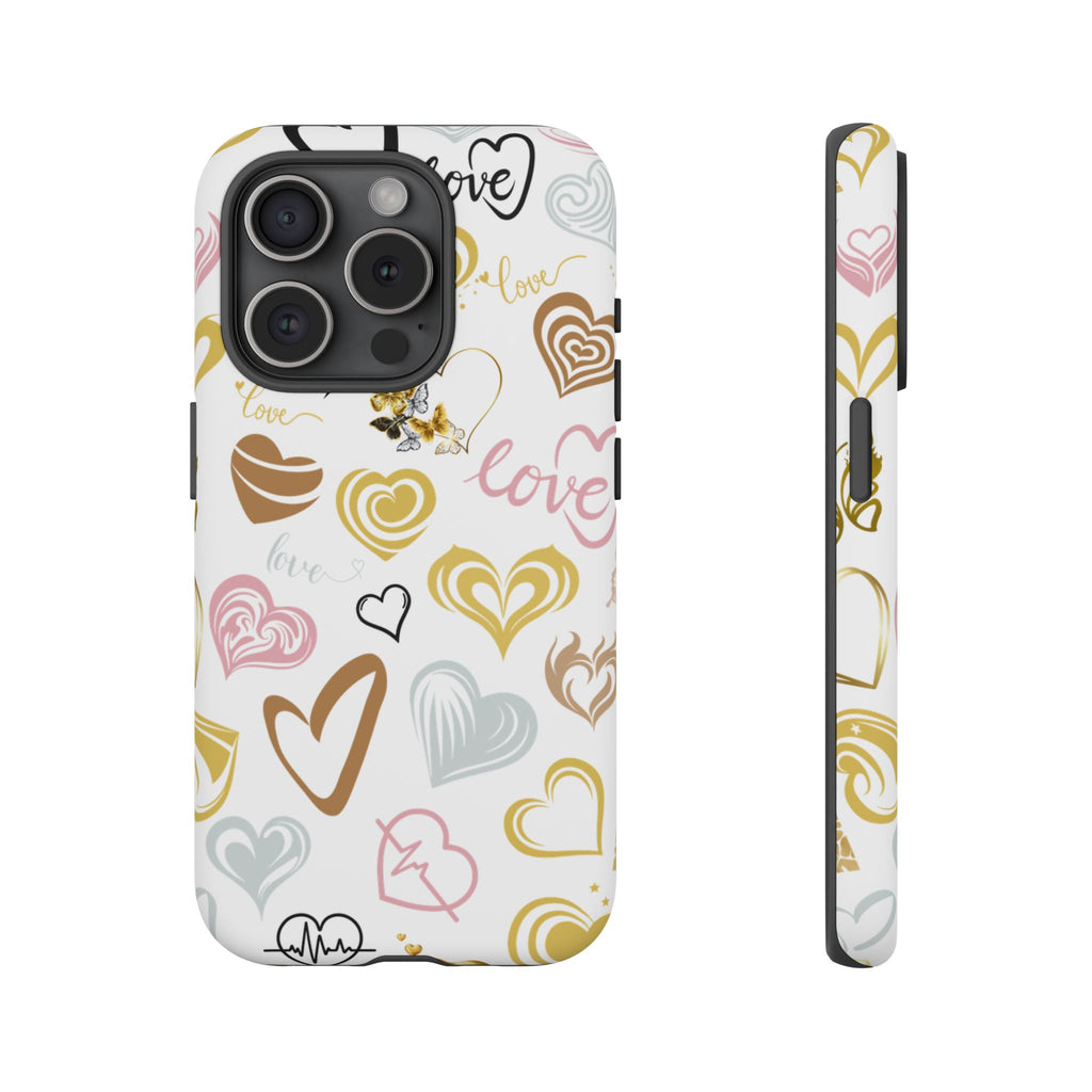 Heart Patterns Tough Phone Cases, Protective Cover