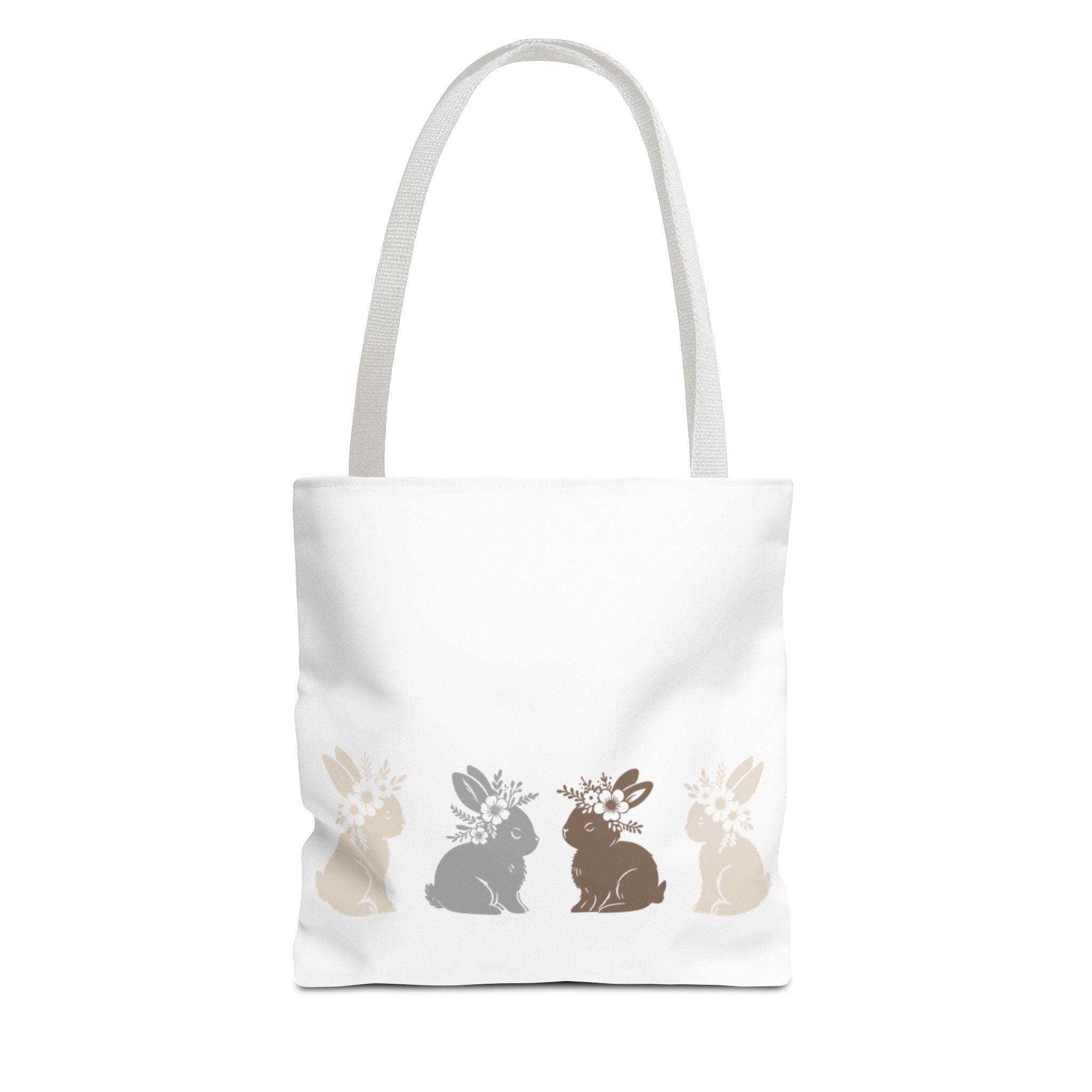 Charming Floral Bunny Tote Bag — Eco-Friendly Floral Bunny Shopping Tote Bag