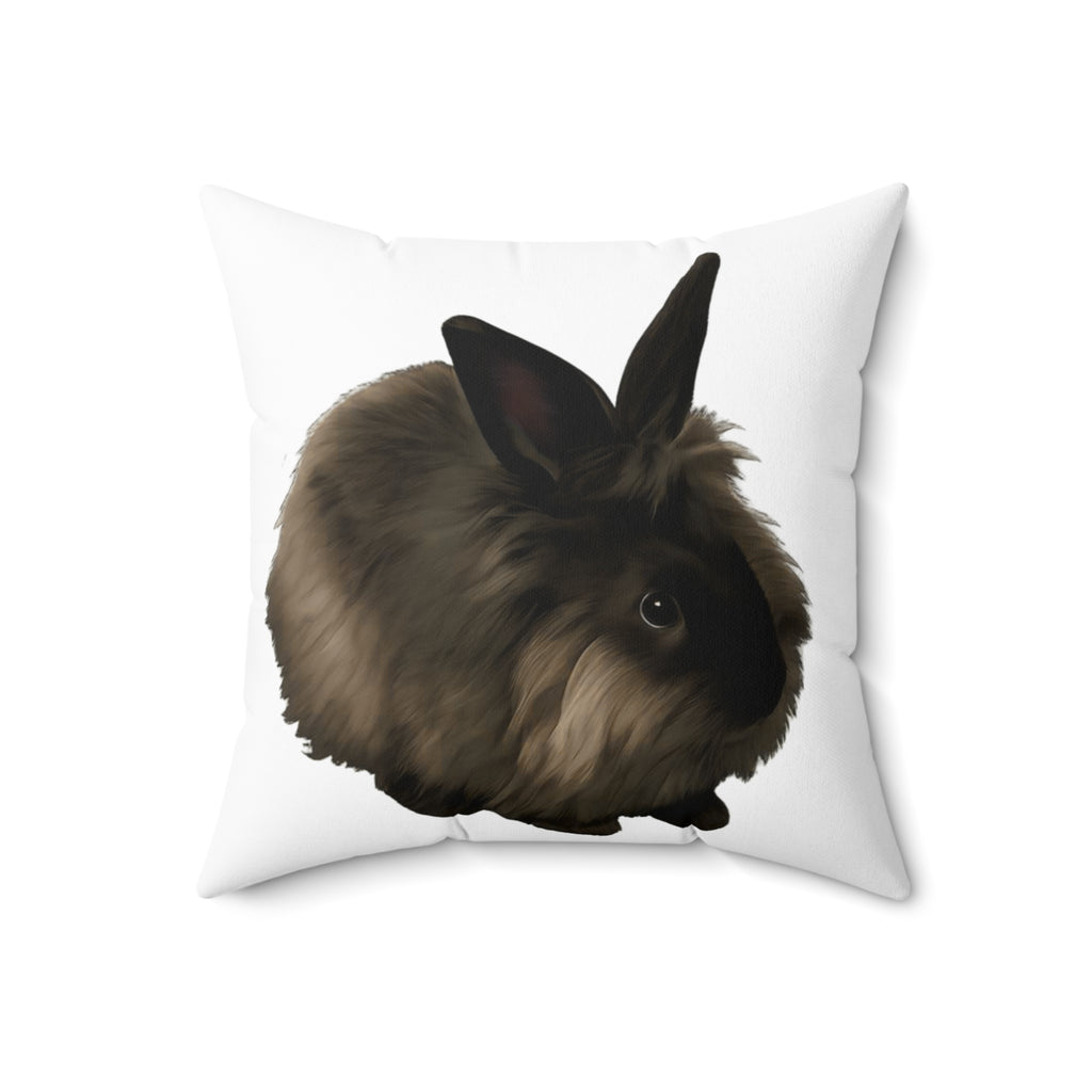 Fluffy Lionhead Rabbit Decorative Pillow