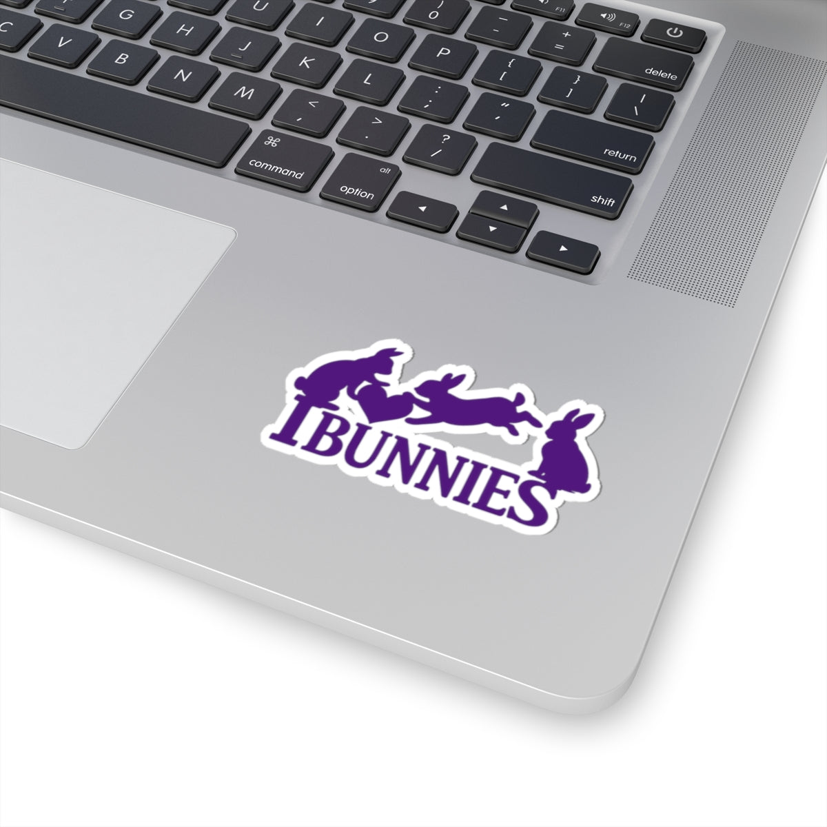 Purple Bunny Love Kiss-Cut Sticker