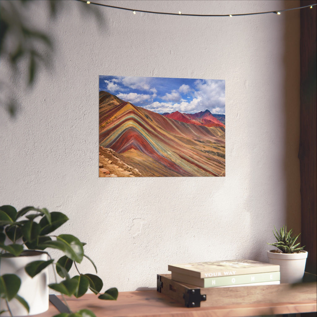 Rainbow Mountain Peru Matte Horizontal Poster — Wall Art Landscape