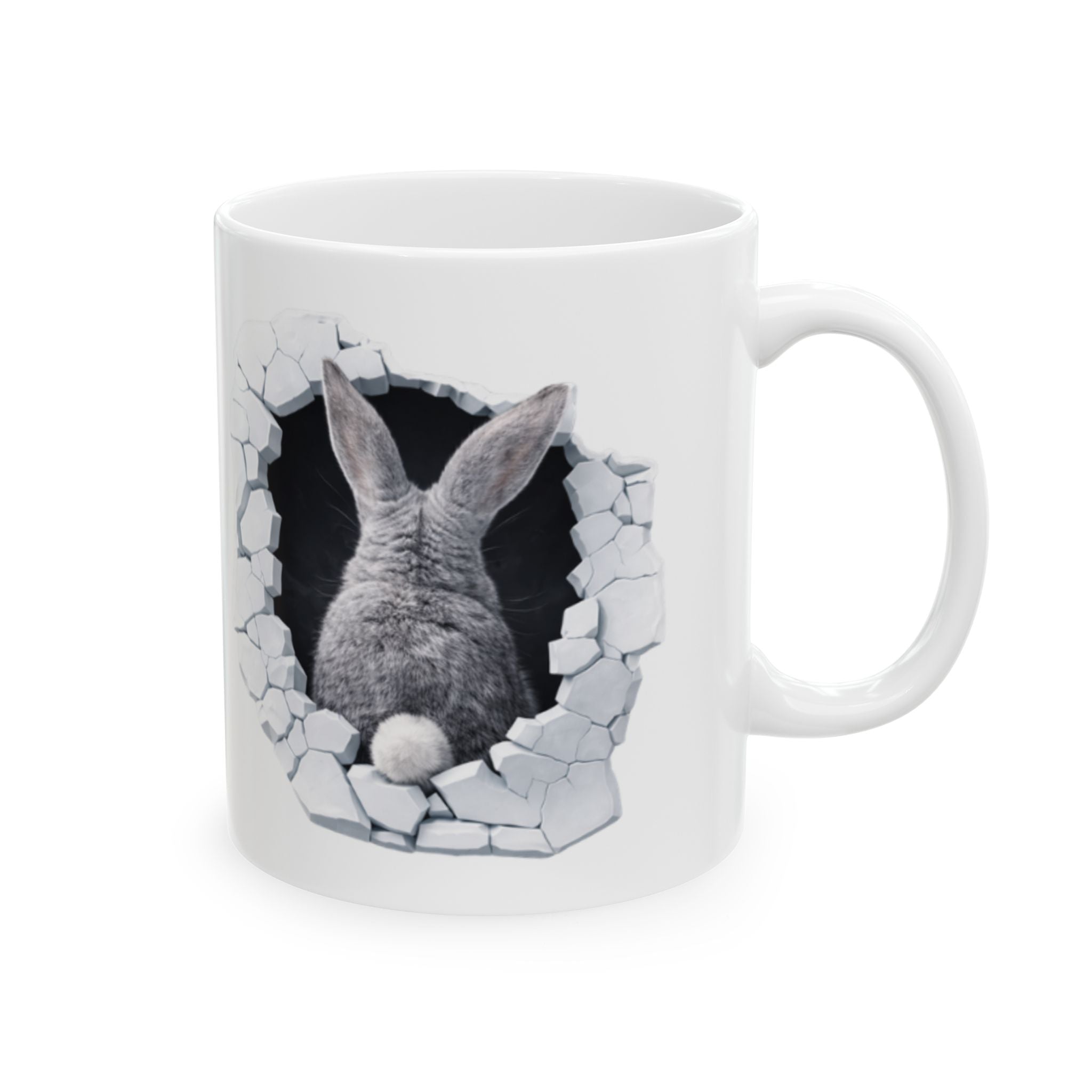 Bunny Ceramic Mug – “Did Someone Say Snacks?” Coffee Cup