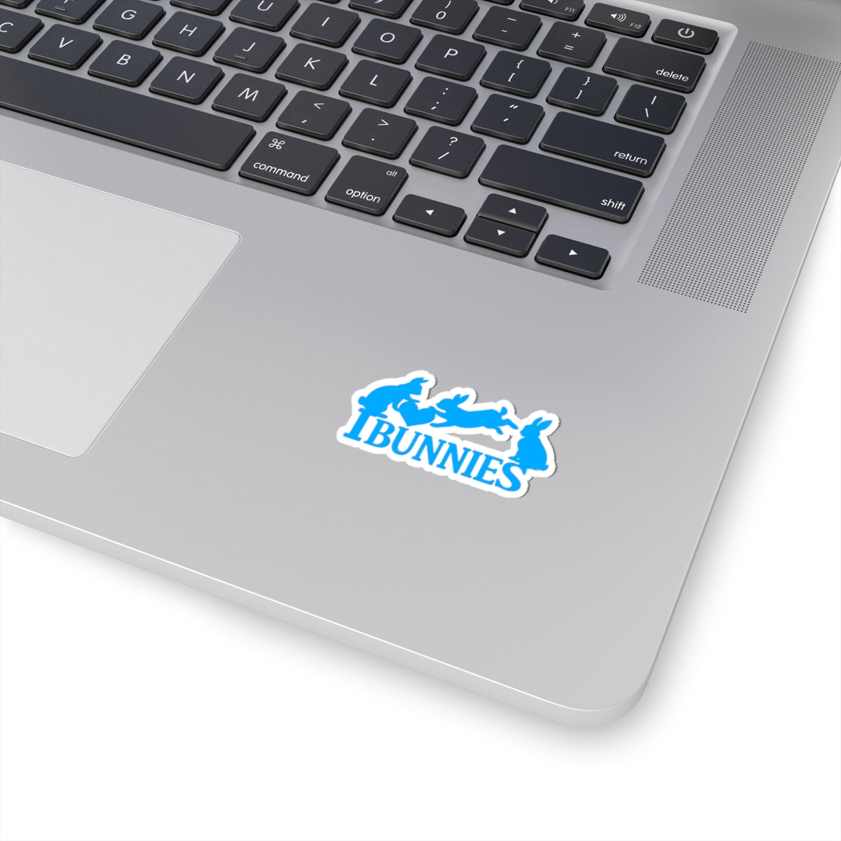 Turquoise Bunny Love Kiss-Cut Sticker