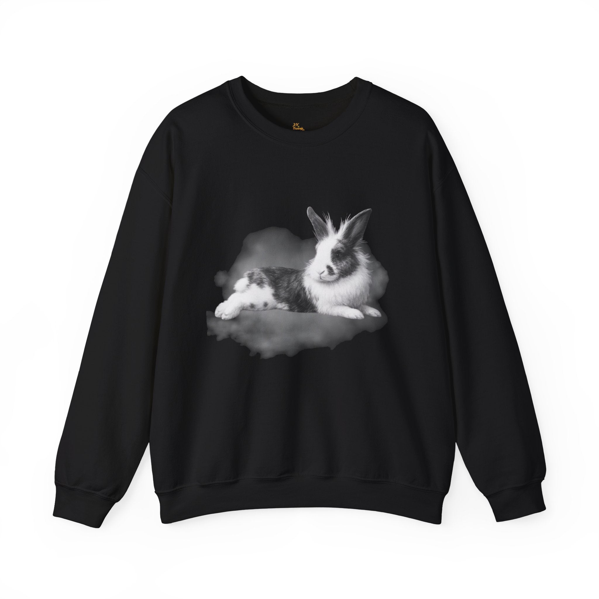 Black & White Bunny Portrait Crewneck Sweatshirt
