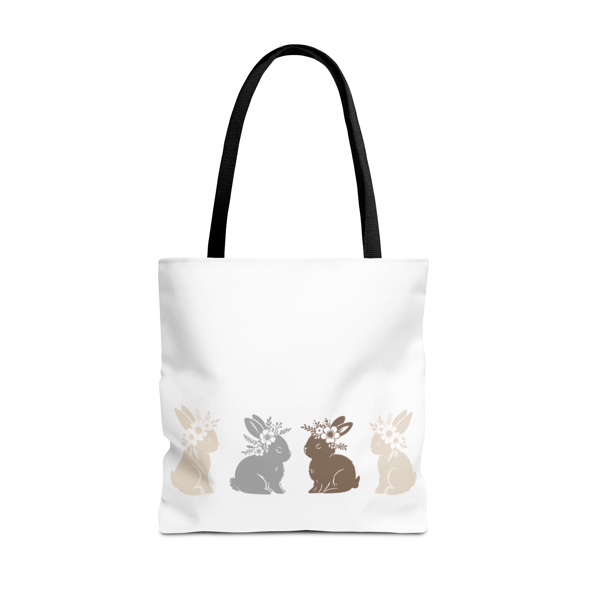 Charming Floral Bunny Tote Bag — Eco-Friendly Floral Bunny Shopping Tote Bag