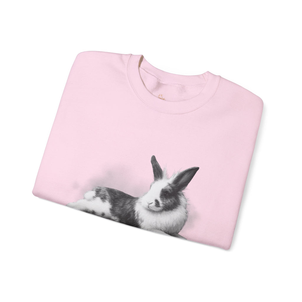 Black & White Bunny Portrait Crewneck Sweatshirt