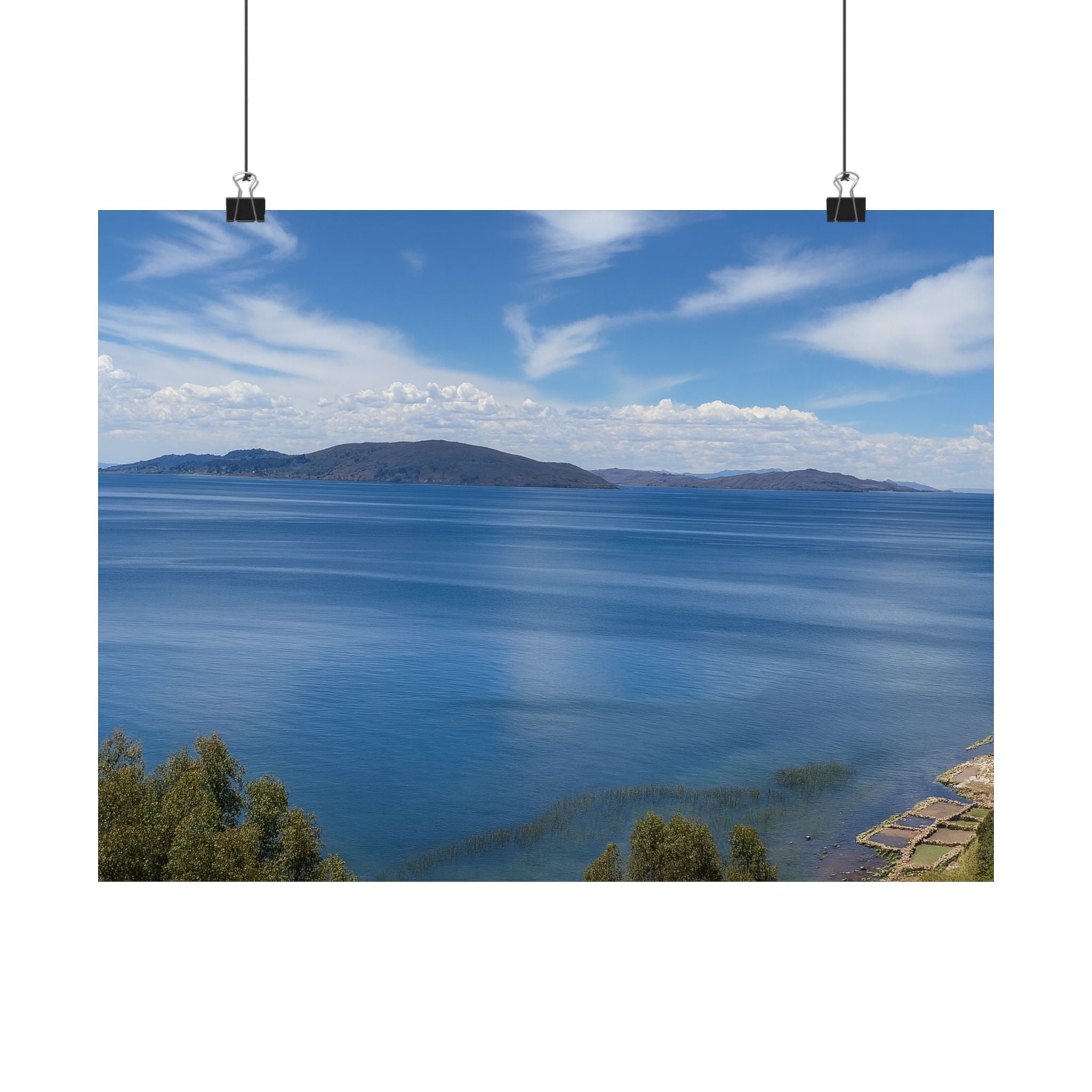 Lake Titicaca Peru Matte Horizontal Poster Landscape Wall Art