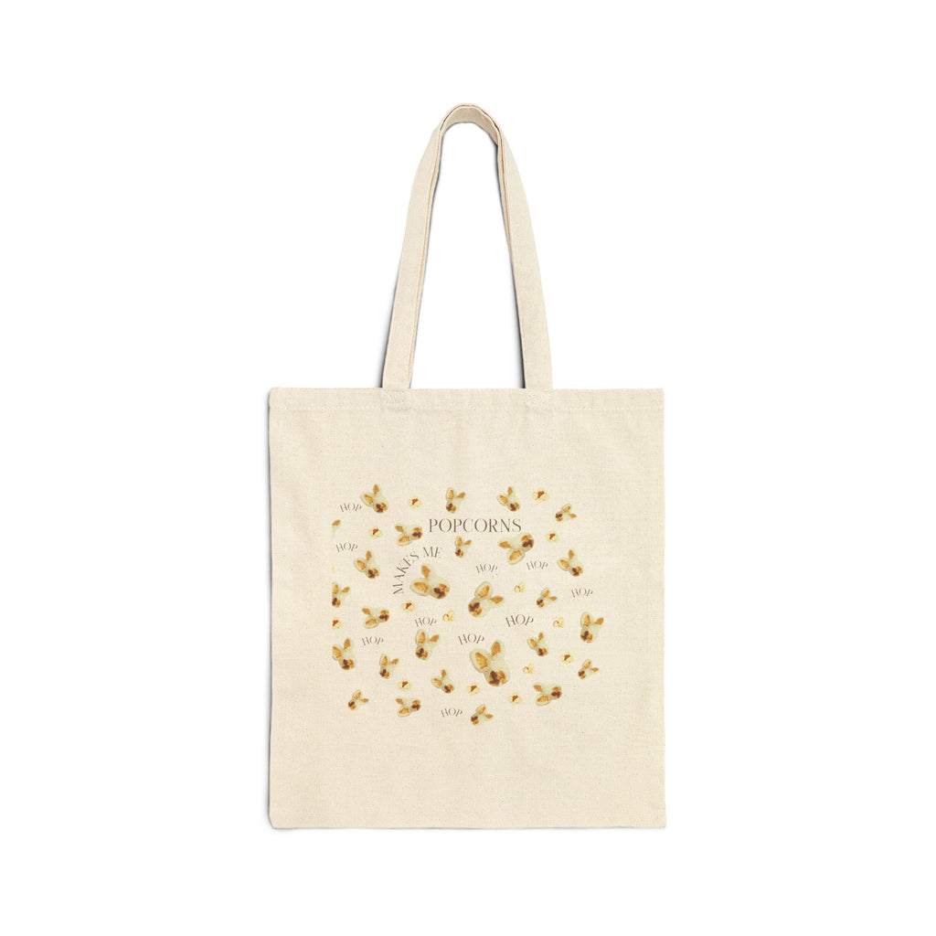 "Popcorn" Bunny Canvas Tote Bag