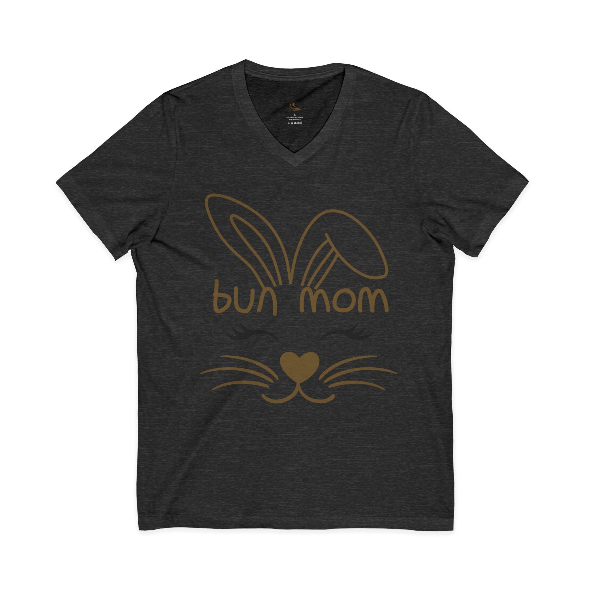 Bun Mom V-Neck Tee