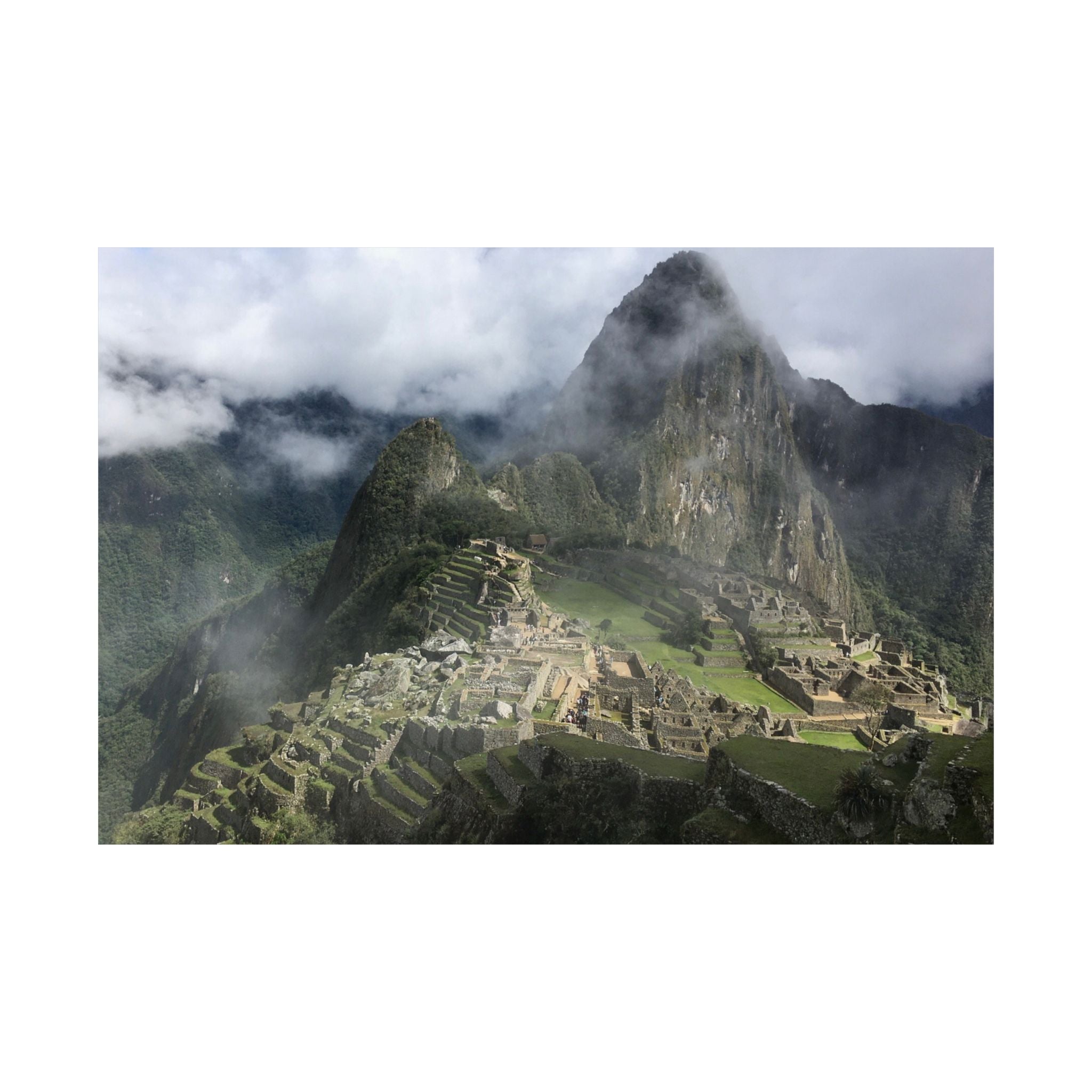 Misty Machu Picchu Landscape Matte Poster Horizontal Wall Art
