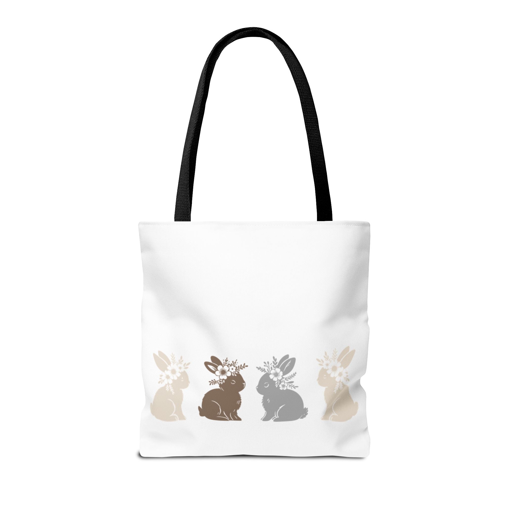 Charming Floral Bunny Tote Bag — Eco-Friendly Floral Bunny Shopping Tote Bag