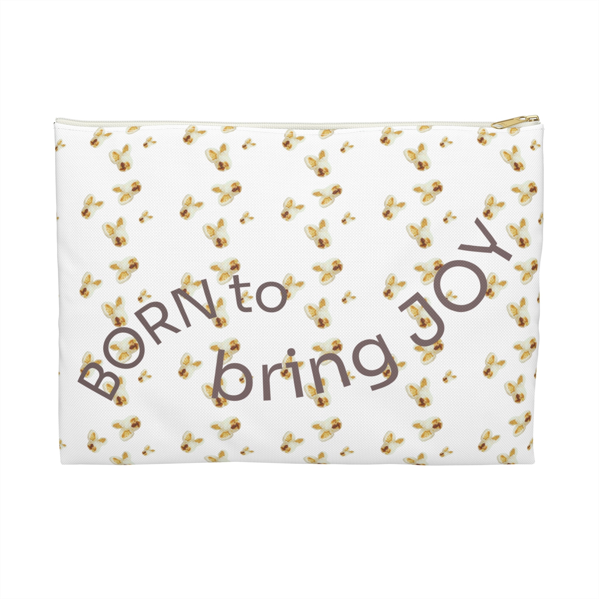 Accessory Pouch — "POPCORN money" Bunny Pattern little pouch