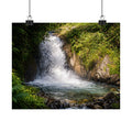 Waterfall Matte Horizontal Poster Landscape Wall Art