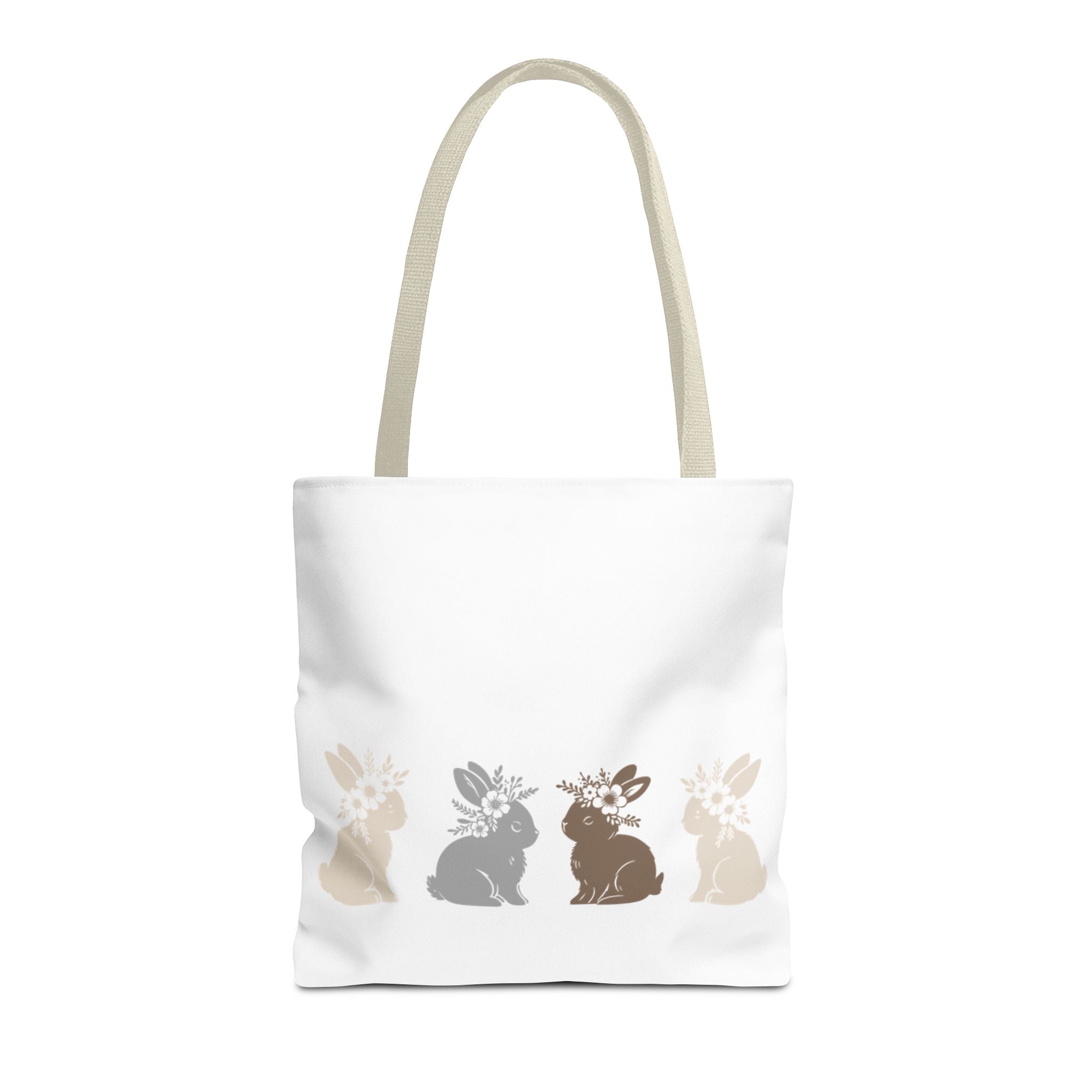 Charming Floral Bunny Tote Bag — Eco-Friendly Floral Bunny Shopping Tote Bag