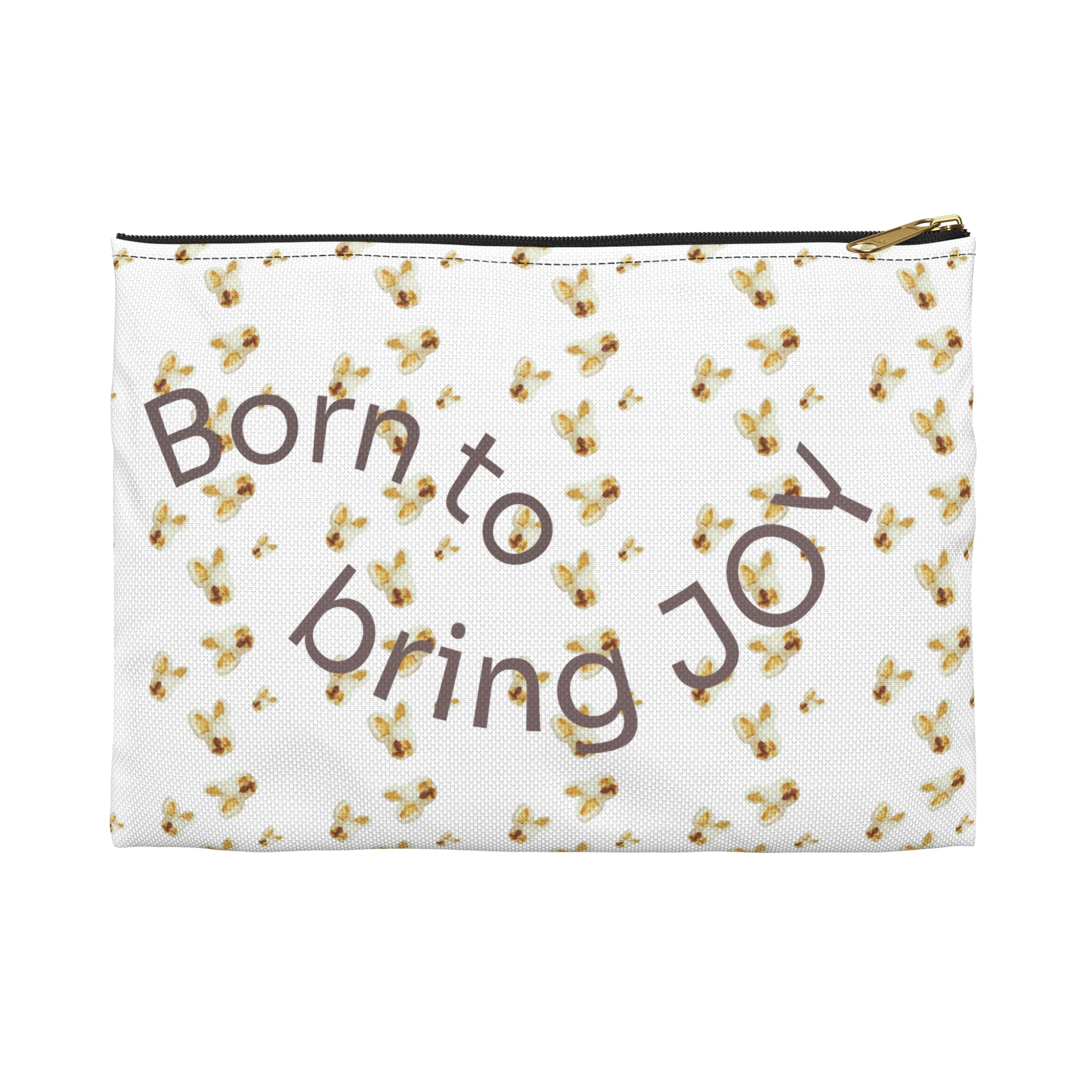 Accessory Pouch — "POPCORN money" Bunny Pattern little pouch