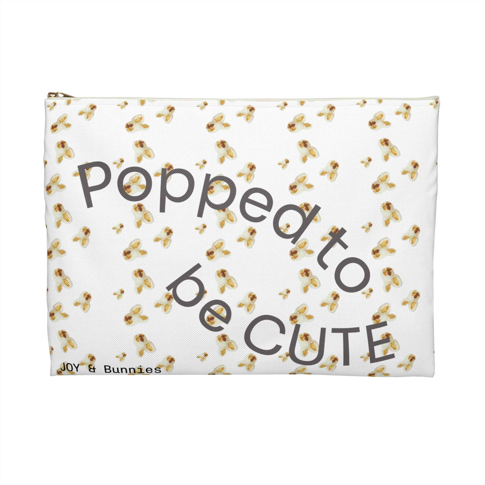 Accessory Pouch — "POPCORN money" Bunny Pattern little pouch