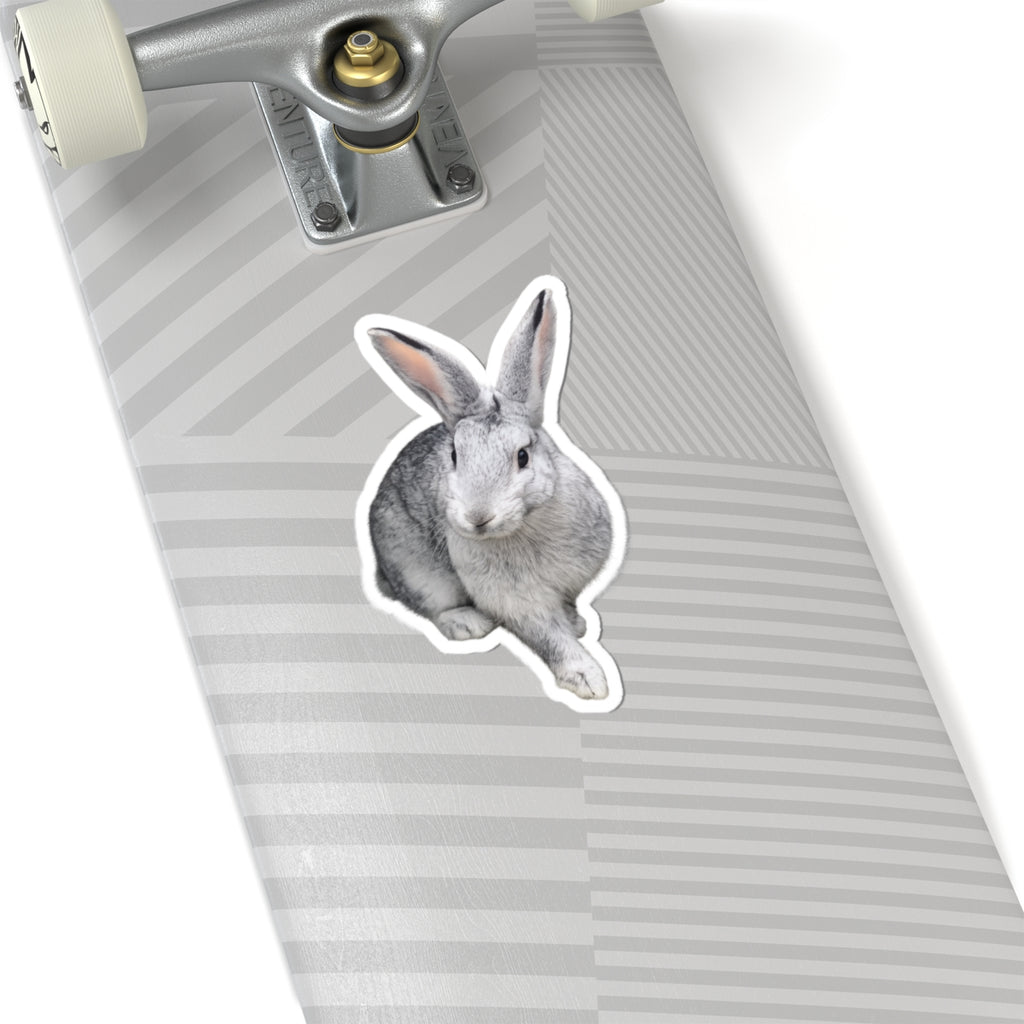 Grey Bunny Kiss-Cut Sticker