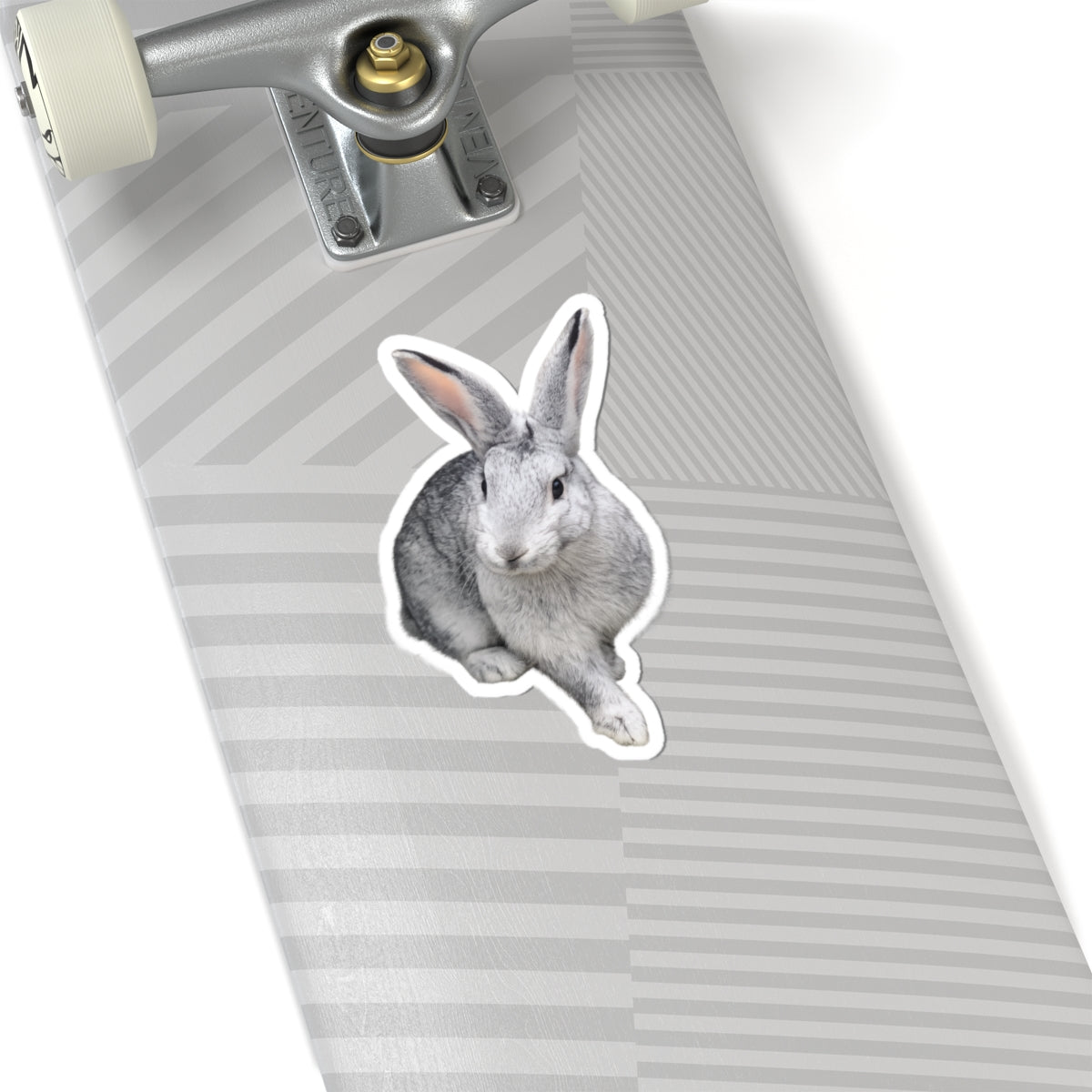 Grey Bunny Kiss-Cut Sticker