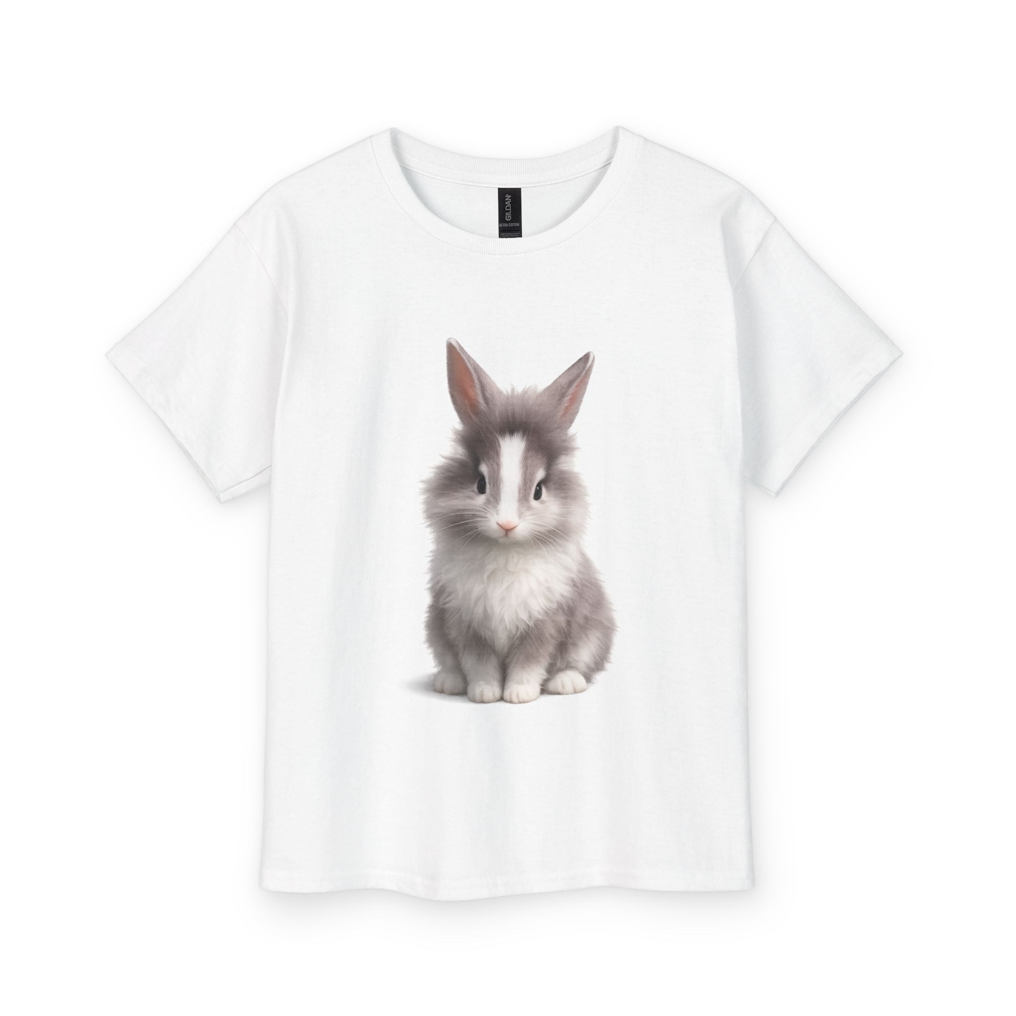Kids Cute Fluffy Bunny Youth T‑Shirt