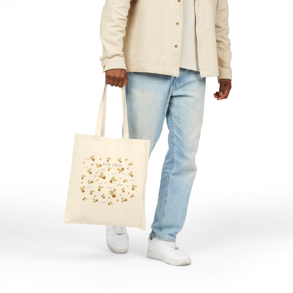 "Popcorn" Bunny Canvas Tote Bag