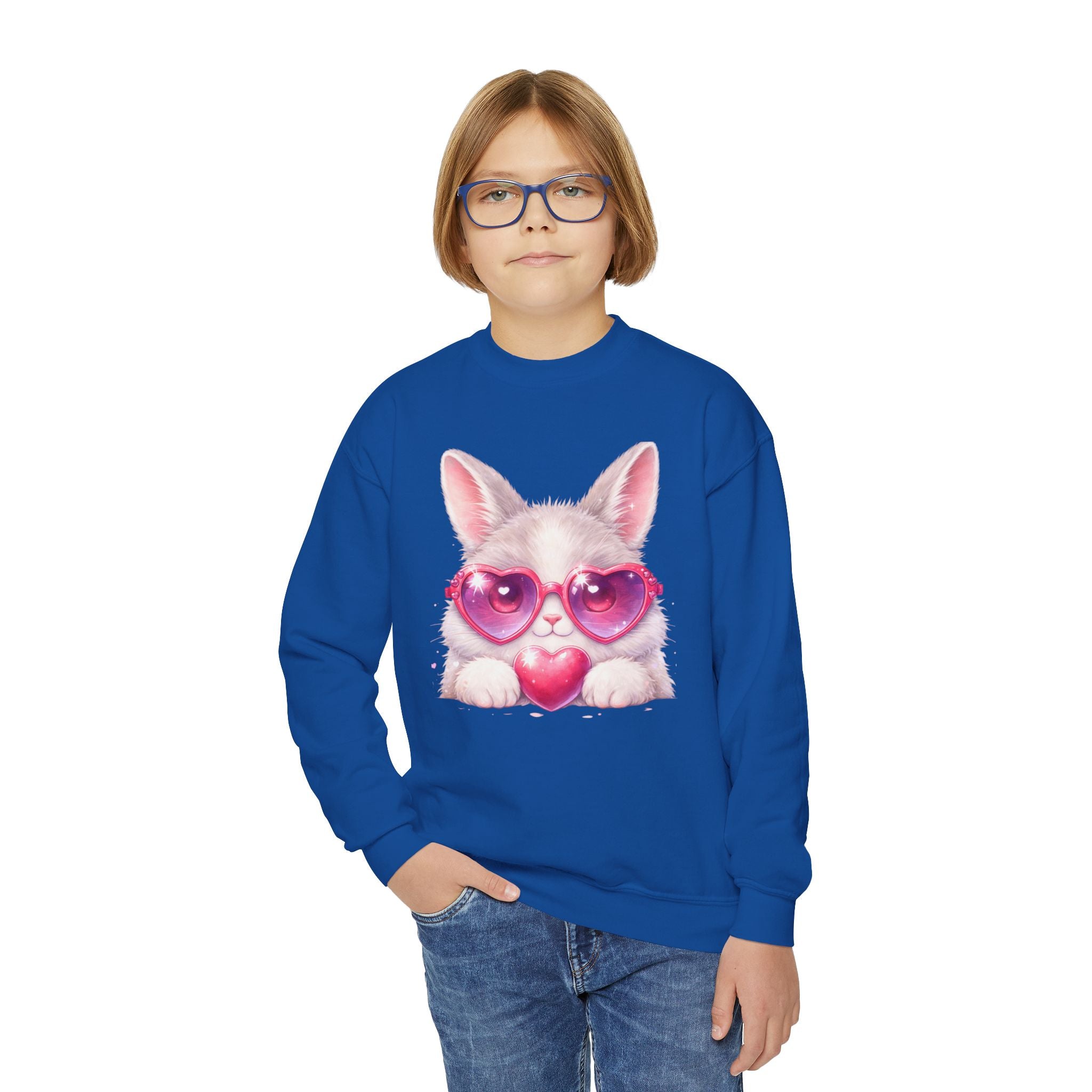Bunny theme Youth Crewneck Sweatshirt