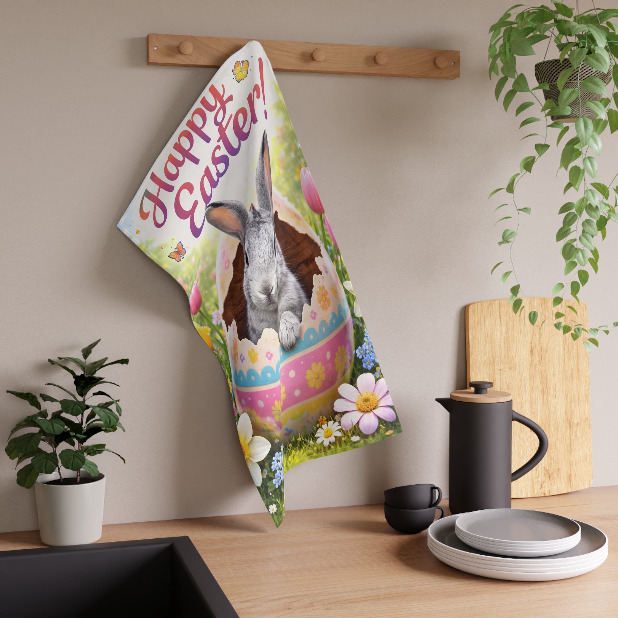 Easter Bunny Egg Tea Kitchen Towel