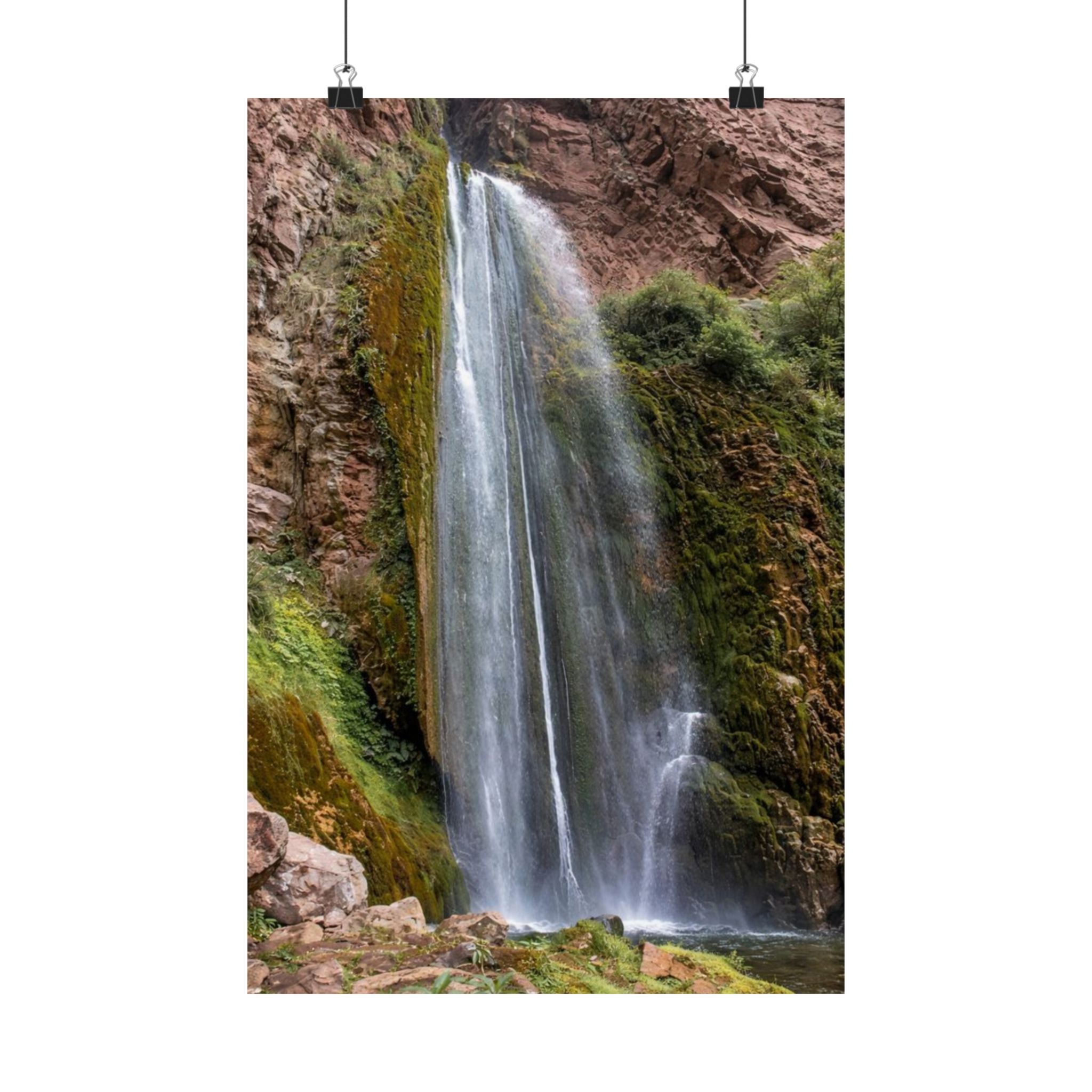 Waterfall Matte Vertical Poster Nature Wall Art