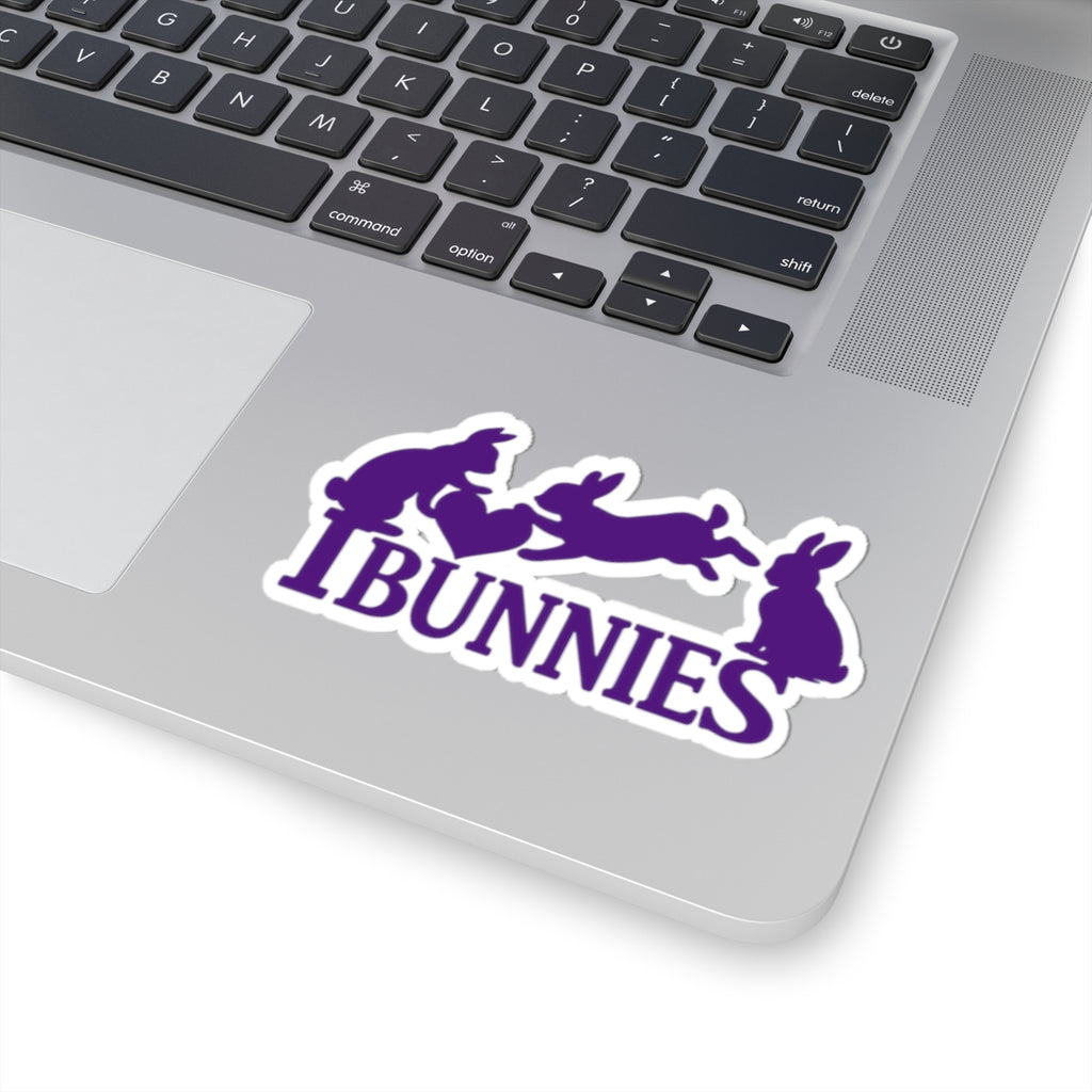 Purple Bunny Love Kiss-Cut Sticker